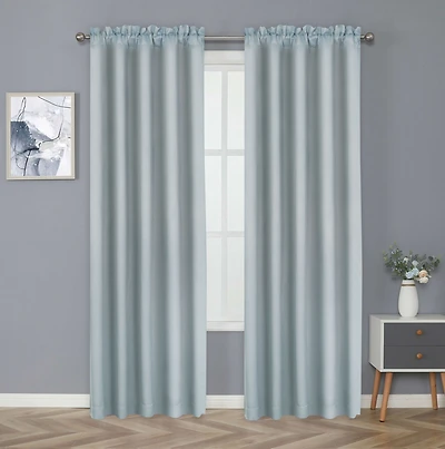 Kate Aurora Basic Drape Woven Jacquard Thermal Curtain Panel - Rose