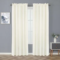 Kate Aurora Basic Drape Woven Jacquard Thermal Curtain Panel - Gold