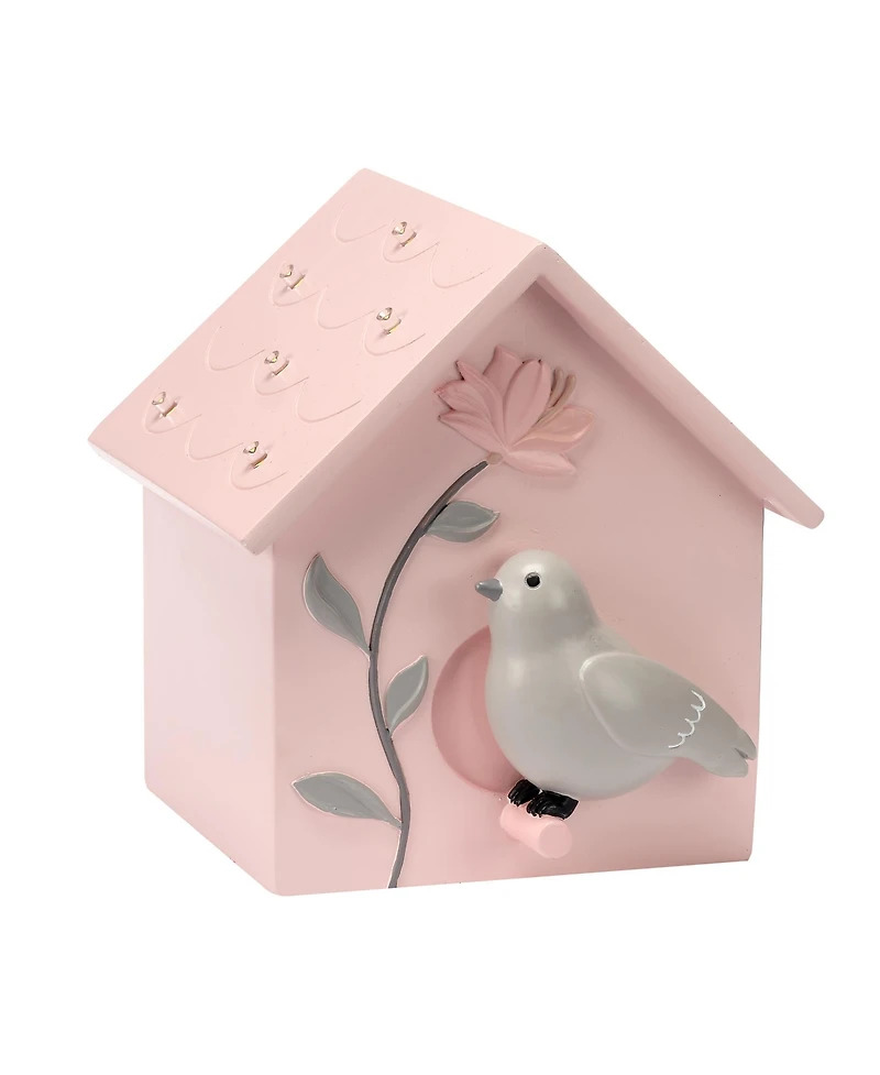 Lambs & Ivy Petals Pink/Gray Birdhouse Table Top Night Light Led Lamp