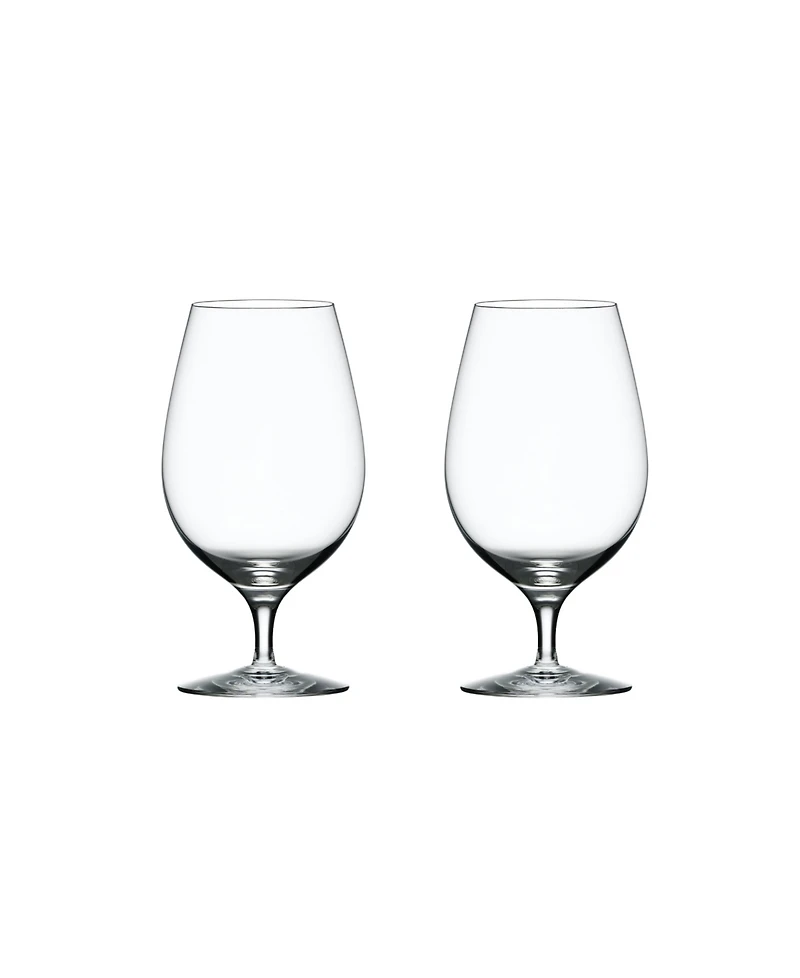Orrefors Merlot Beer Iced Beverage Glasses, Set of 2