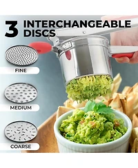 Zulay Kitchen Potato Ricer with 3 Interchangeable Discs