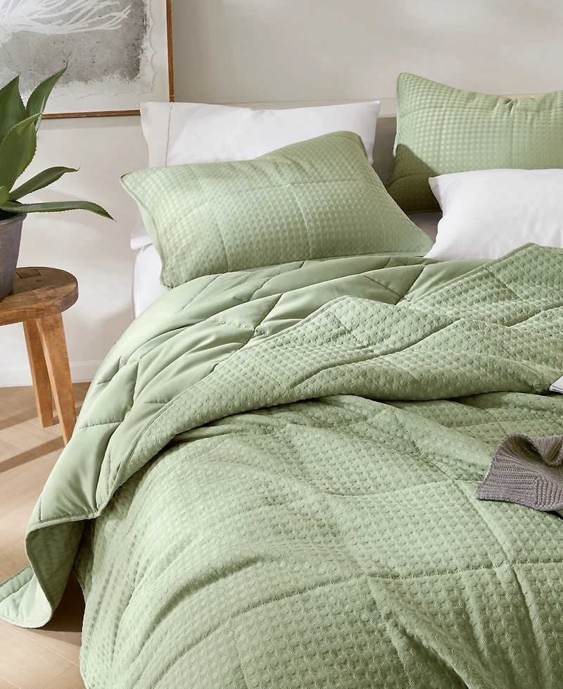 510 Design Mina Waffle Weave Textured 3-Pc. Quilt Set, King/California King