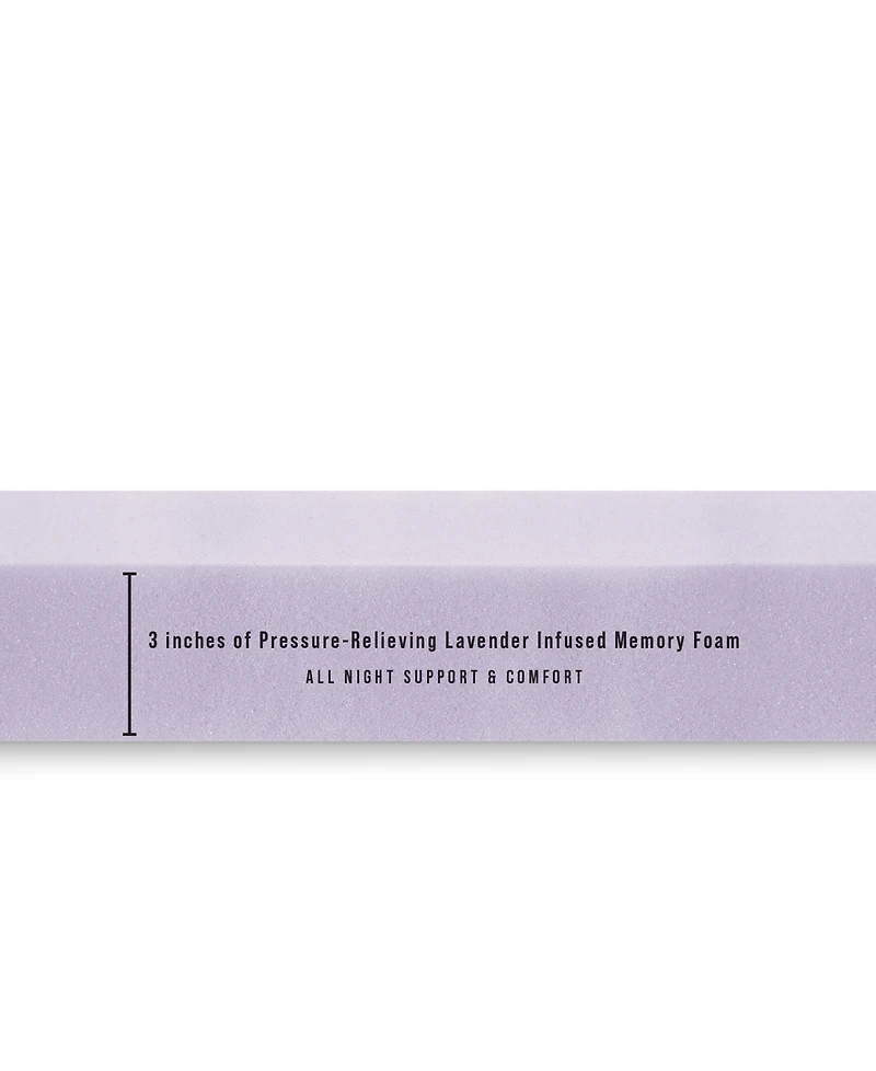 ProSleep 3" Lavender Infused Memory Foam Mattress Topper