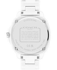 Coach Women's Kitt White Ceramic Bracelet Watch 38mm