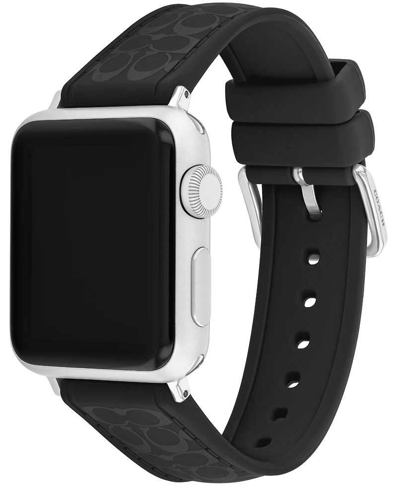Coach Women's Black Silicone Apple Strap Watch 38mm, 40mm, 41mm