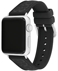 Coach Women's Black Silicone Apple Strap Watch 38mm, 40mm, 41mm