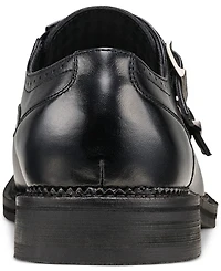 Karl Lagerfeld Paris Men's Double Buckle Monk Strap Wingtip Dress Shoes