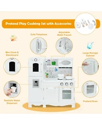 Kitchen Pretend Play Cookware Toys for Kids with Water Dispenser