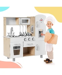 Inolait Sugift Vintage Play Kitchen Pretend Kids Cooking Playset Toys with Water Dispense