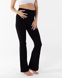 Angel Maternity Deluxe Flare Black Legging Pants