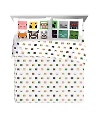 Sunny Side Up Minecraft Creeper Full Bed Set with Sham