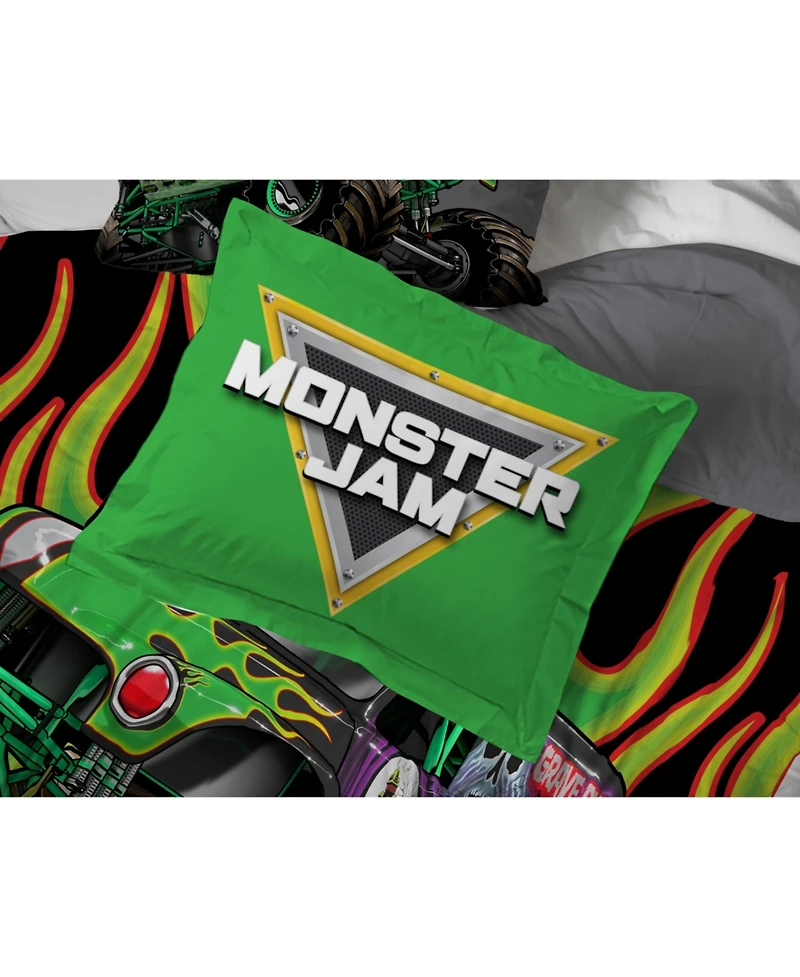 Sunny Side Up Monster Jam Grave Digger Bed Set