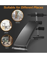 Sugift Adjustable Arc-Shaped Decline Sit up Bench