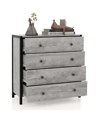4-Drawer Dresser Modern Chest of Drawers Wooden Storage Dresser