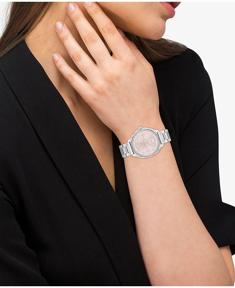 Coach Women's Kitt Silver Stainless Steel Bracelet Watch 34mm