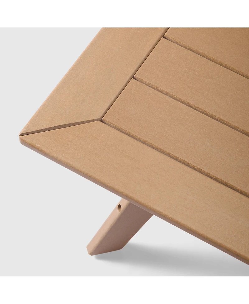 WestinTrends Modern Low Outdoor Patio Square Hdpe 37" Coffee Table