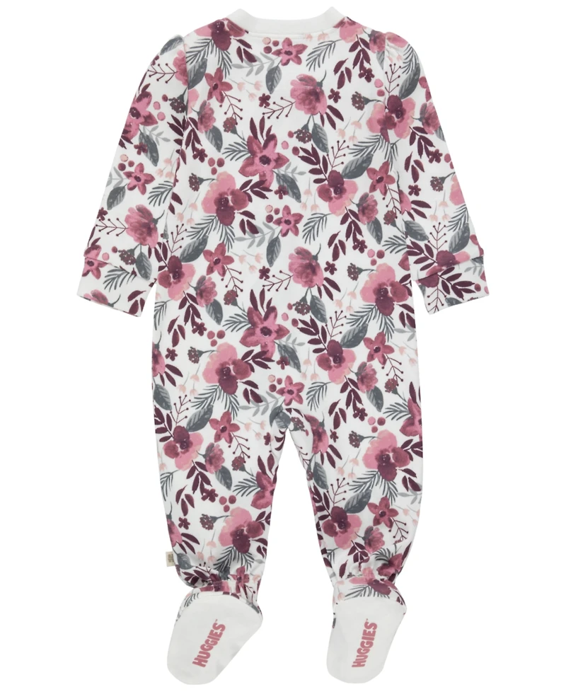 Huggies Baby Girls Organic Printed Coverall