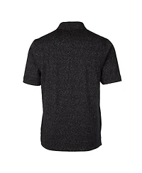 Cutter & Buck Men's Heathered Black Los Angeles Dodgers Advantage Space Dye Tri-Blend Polo