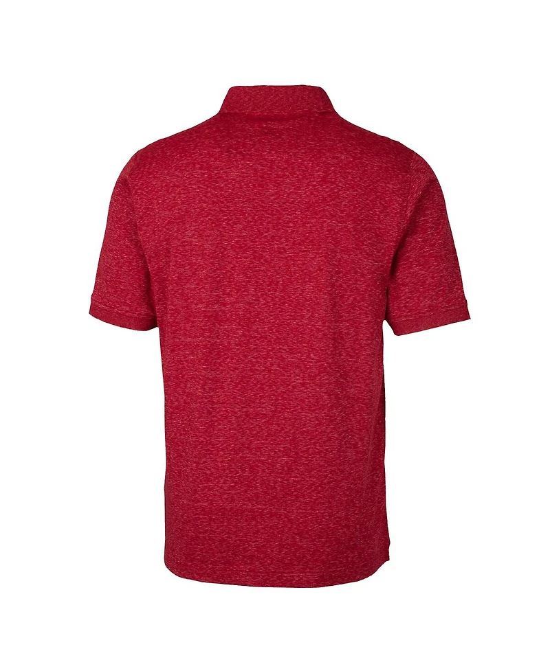 Cutter & Buck Men's Cardinal St. Louis Cardinals Advantage Space Dye Tri-Blend Polo