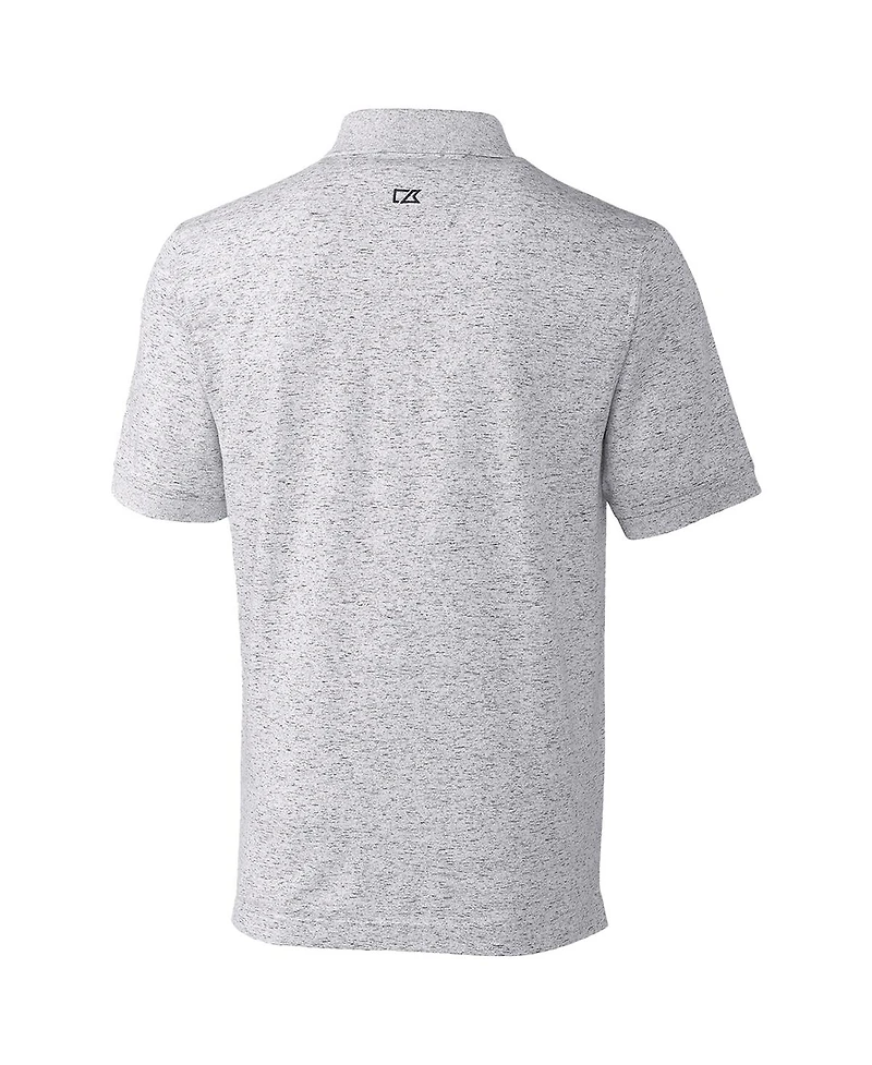 Cutter & Buck Men's Steel Ohio State Buckeyes Advantage Space Dye Tri-Blend Polo