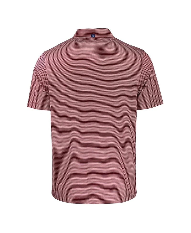 Cutter & Buck Men's Maroon North Carolina Central Eagles Forge Eco Double Stripe Stretch Polo