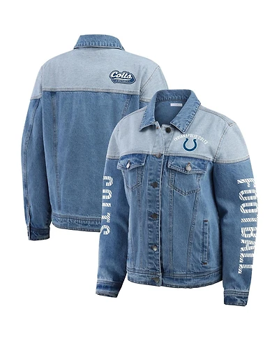 Wear by Erin Andrews Women's Indianapolis Colts Full-Button Denim Jacket