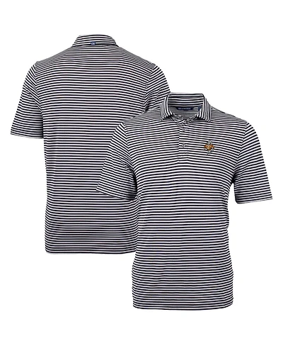Cutter & Buck Men's Black/White Tennessee Volunteers Vault DryTec Virtue Eco Pique Stripe Polo