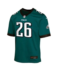 Nike Big Boys and Girls Saquon Barkley Midnight Green Philadelphia Eagles Team Player Game Jersey