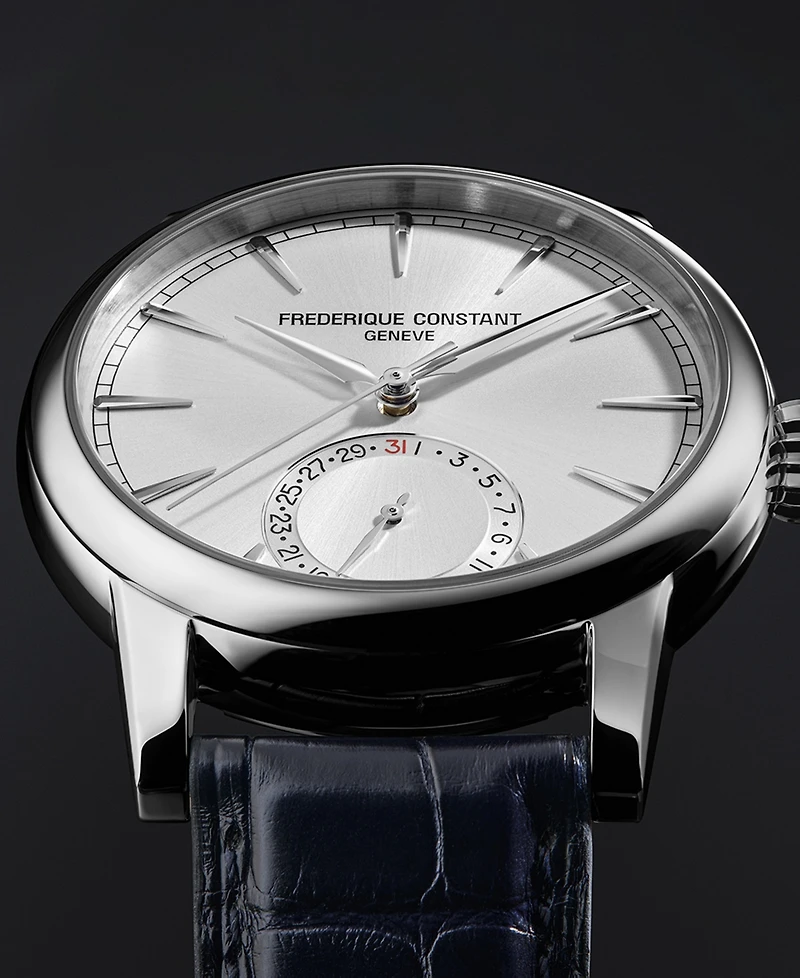 Frederique Constant Men's Swiss Automatic Classic Date Manufacture Leather Strap Watch 40mm