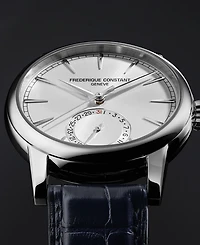 Frederique Constant Men's Swiss Automatic Classic Date Manufacture Leather Strap Watch 40mm