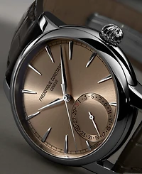 Frederique Constant Men's Swiss Automatic Classic Date Manufacture Brown Leather Strap Watch 40mm