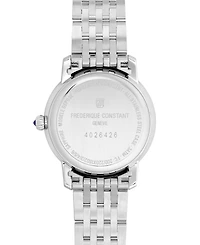 Frederique Constant Women's Swiss Slimline Diamond (5/8 ct. t.w.) Stainless Steel Bracelet Watch 30mm