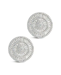 Sterling Forever Sandy Cubic Zirconia Circle Stud Earrings