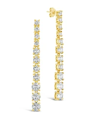 Sterling Forever Natasha Cubic Zirconia Drop Stud Earrings