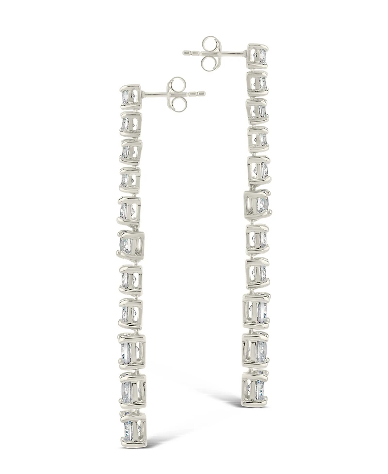 Sterling Forever Natasha Cubic Zirconia Drop Stud Earrings