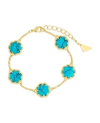 Sterling Forever Rose Petal Station Bracelet