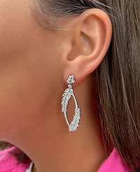 Sterling Forever Gail Statement Cubic Zirconia Drop Earrings