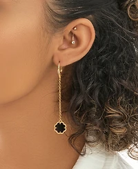Sterling Forever Rose Petal Long Drop Earrings
