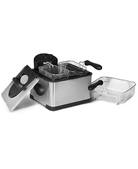 MegaChef 4.23 Quart Stainless Steel Electric Deep Fryer with Timer