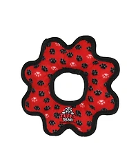 Tuffy Gear Ring Red & Jr 3 Way Tug Yellow -Combo Pack, Durable Dog Toys