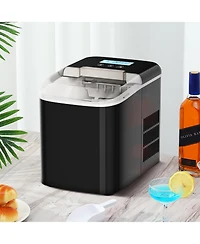 Sugift 26 lbs Countertop Lcd Display Ice Maker with Ice Scoop