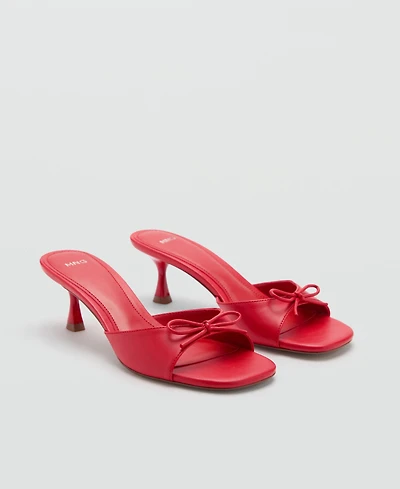 Mango Women's Bow Detail Heeled Sandals