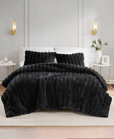 Madison Park Jasmine Faux Fur Reverse to Velvet 3-Pc. Comforter Set, King