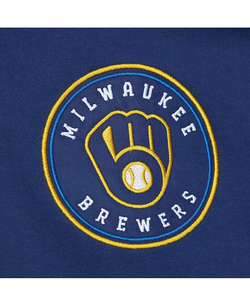 Mitchell & Ness Men's Navy Milwaukee Brewers Team Og 2.0 Current Logo Pullover Hoodie
