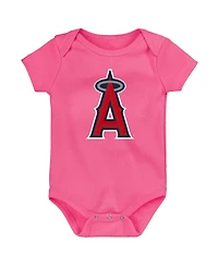 Outerstuff Baby Girls Fanatics Los Angeles Angels 3-Pack Home Run Bodysuit Set