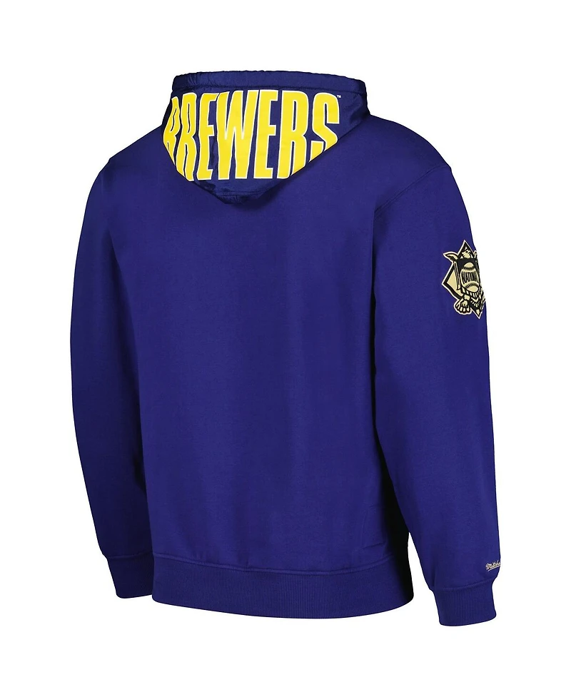 Mitchell & Ness Men's Navy Milwaukee Brewers Team Og 2.0 Current Logo Pullover Hoodie