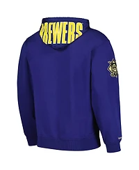 Mitchell & Ness Men's Navy Milwaukee Brewers Team Og 2.0 Current Logo Pullover Hoodie