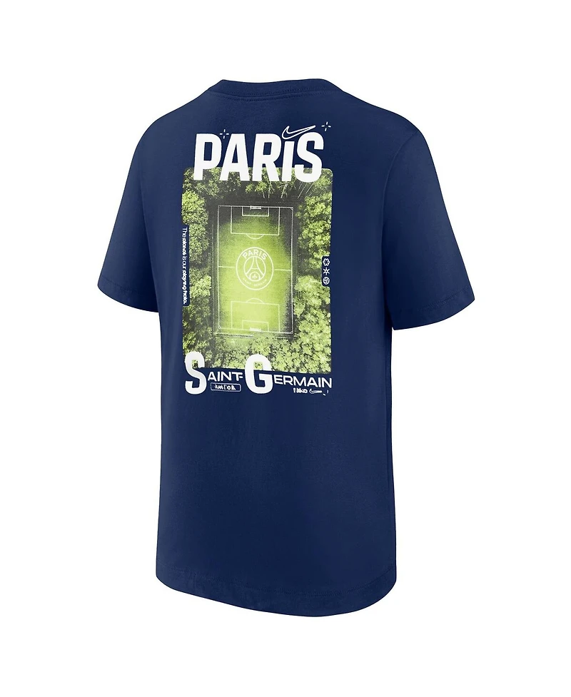 Nike Big Boys and Girls Navy Paris Saint-Germain Photo T-Shirt