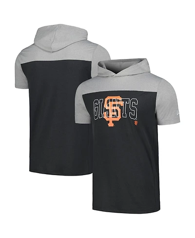 New Era Men's Black San Francisco Giants Active Brushed Hoodie T-Shirt