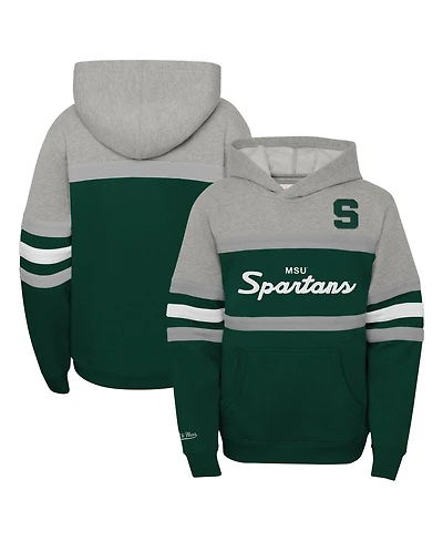Mitchell & Ness Big Boys and Girls Green Michigan State Spartans Head Coach Hoodie
